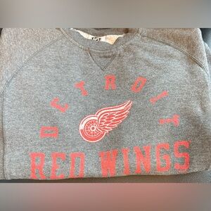 NHL Gray and Red Detroit Red Wings Sweatshirt Men’s Size M